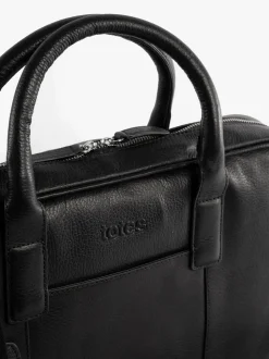 Noir - Totes Sacoche pour ordinateur portable en cuir véritable
