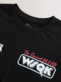 Noir - T-shirt à imprimé graphique Stranger Things