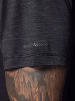 Noir - T-shirt à manches courtes - Haut d’entraînement Active Gym