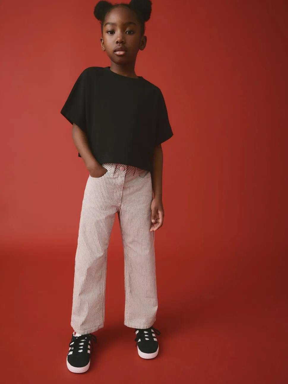 Noir - T-shirt Boxy (3-16ans)