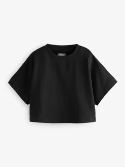 Noir - T-shirt Boxy (3-16ans)