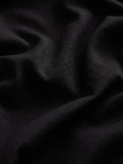 Noir - T-shirt Col en V souple en coton modal