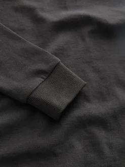 Noir - T-shirt confortable à manches longues (3-16 ans)