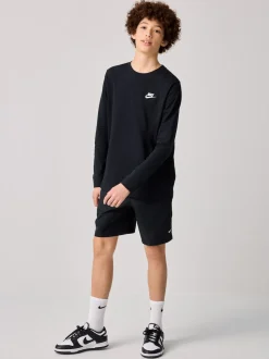 Noir - T-shirt  de sport Nike à manches longues