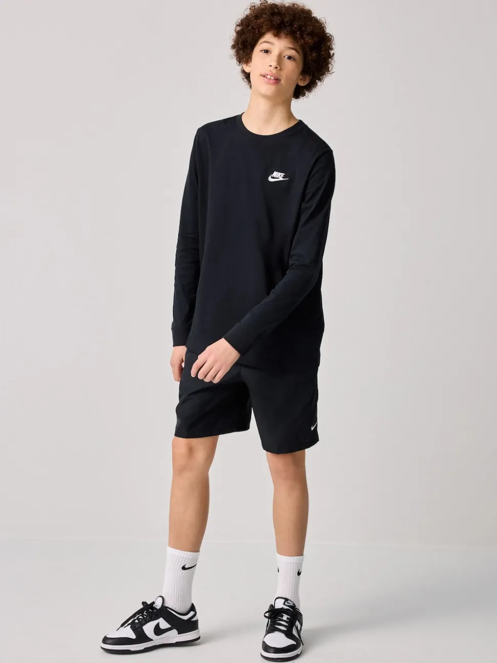 Noir - T-shirt de sport Nike à manches longues