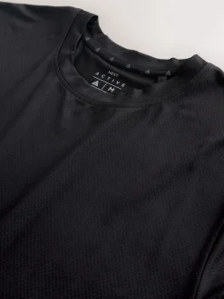 Noir - T-shirt d’entraînement texturé Active Gym