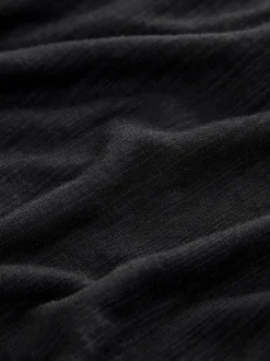 Noir - T-shirt léger à manches courtes Col rond Active