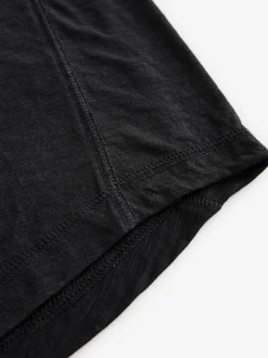 Noir - T-shirt léger à manches courtes Col rond Active