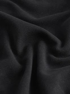 Noir - T-shirt long épais décontracté