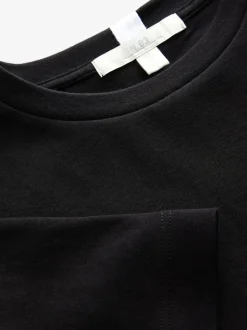 Noir - T-shirt Manche courte Col ras du cou lourd