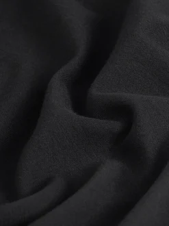 Noir - T-shirt manches longues Col rond épais