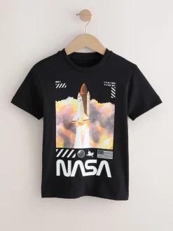 Noir - T-shirt NASA à manches courtes (3-16ans)