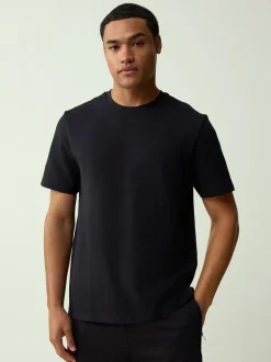 Noir - T-shirt épais doux au toucher élégant