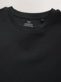 Noir - T-shirt épais doux au toucher élégant