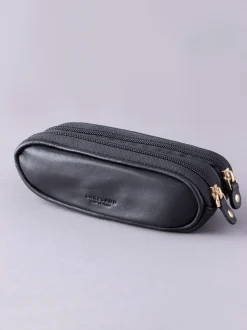 Noir - Étui Lakeland en cuir à deux verres