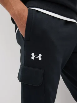 Noir - Under Armour Jogging cargo en polaire Rival
