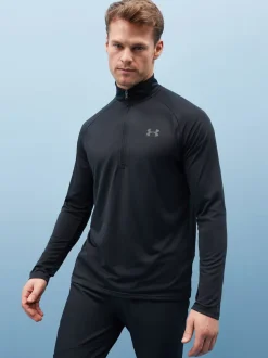Noir - Under Armour Polaire Tech Quarter zippée