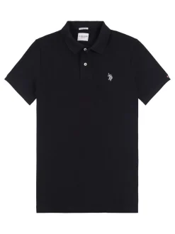 Noir - U.S. Polo Assn. Coupe classique Pique 100% Coton Polos