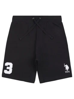 Noir - U.S. Polo Assn. Mens Classic Fit 100% Cotton Player 3 Sweat Shorts