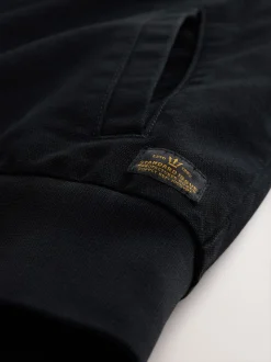 Noir - Veste à capuche en toile doublée de borg