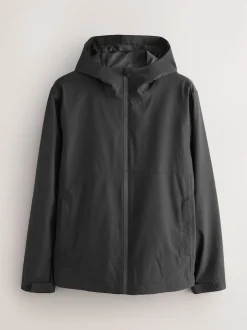 Noir - Veste à capuche imperméable DryTech