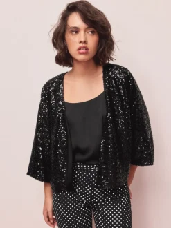 Noir - Veste à sequins