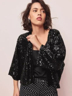 Noir - Veste à sequins