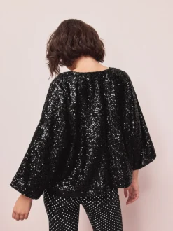 Noir - Veste à sequins