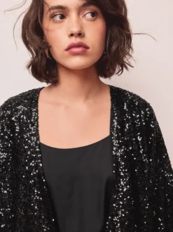 Noir - Veste à sequins