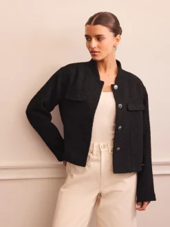 Noir - Veste bouclée