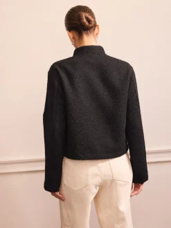 Noir - Veste bouclée