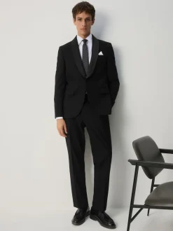 Noir - Veste de costume Coupe ajustée à sequins