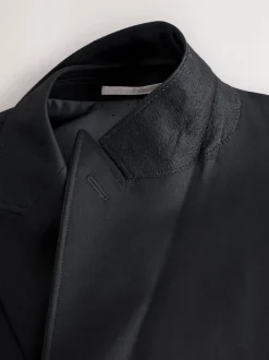 Noir - Veste de costume de smoking à double boutonnage décontractée