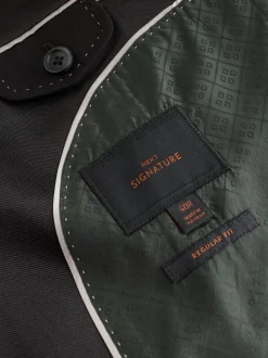 Noir - Veste de costume en 100% laine italienne Nova Fides Signatures Coupe classique