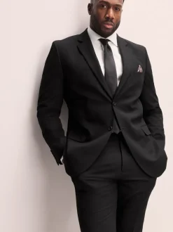 Noir - Veste de costume extensible Ajusté aux Muscles Motionflex