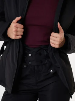 Noir - Veste de ski rembourré Threadbare Ceinturé