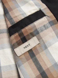 Noir - Veste Harrington à doublure Imperméable À carreaux