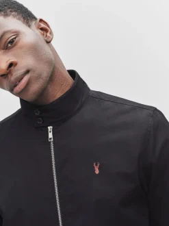 Noir - Veste Harrington à doublure Imperméable À carreaux