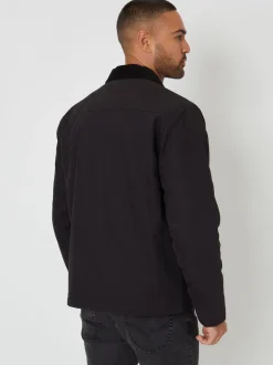 Noir - Veste légère Threadbare en sergé