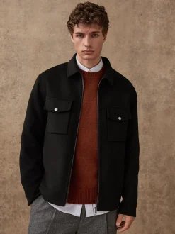 Noir - Veste N.premium en laine douce au toucher