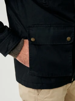 Noir - Veste Saltwell à col en velours côtelé ciré