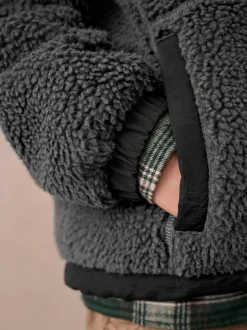 Noir - Veste Superdry zippée et imitation peau de mouton