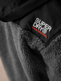 Noir - Veste Superdry zippée et imitation peau de mouton