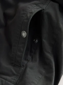 Noir - Veste zippée doublée de peau de mouton