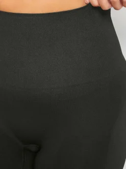 Noir - Yours Curve Short taille haute sans coutures avec contrôle du ventre