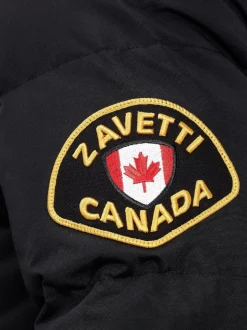 Noir - Zavetti Canada Mens Oshawa 2.0 Veste parka avec fausse fourrure détachable