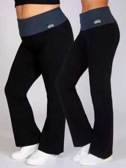 Noir anthracite - Pineapple Pantalons en jersey à ceinture repliée pour femmes