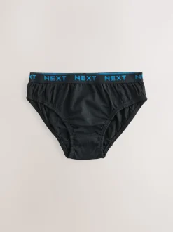 Noir avec ceinture en jacquard brillant - Slip en coton 100% 5 Paquet (1.5-16ans)