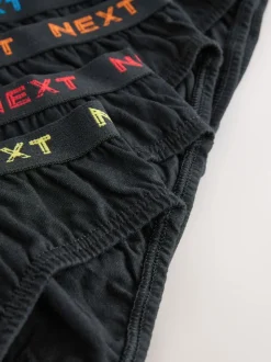 Noir avec ceinture en jacquard brillant - Slip en coton 100% 5 Paquet (1.5-16ans)