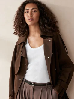 Noir avec Or - Ceinture fine en cuir